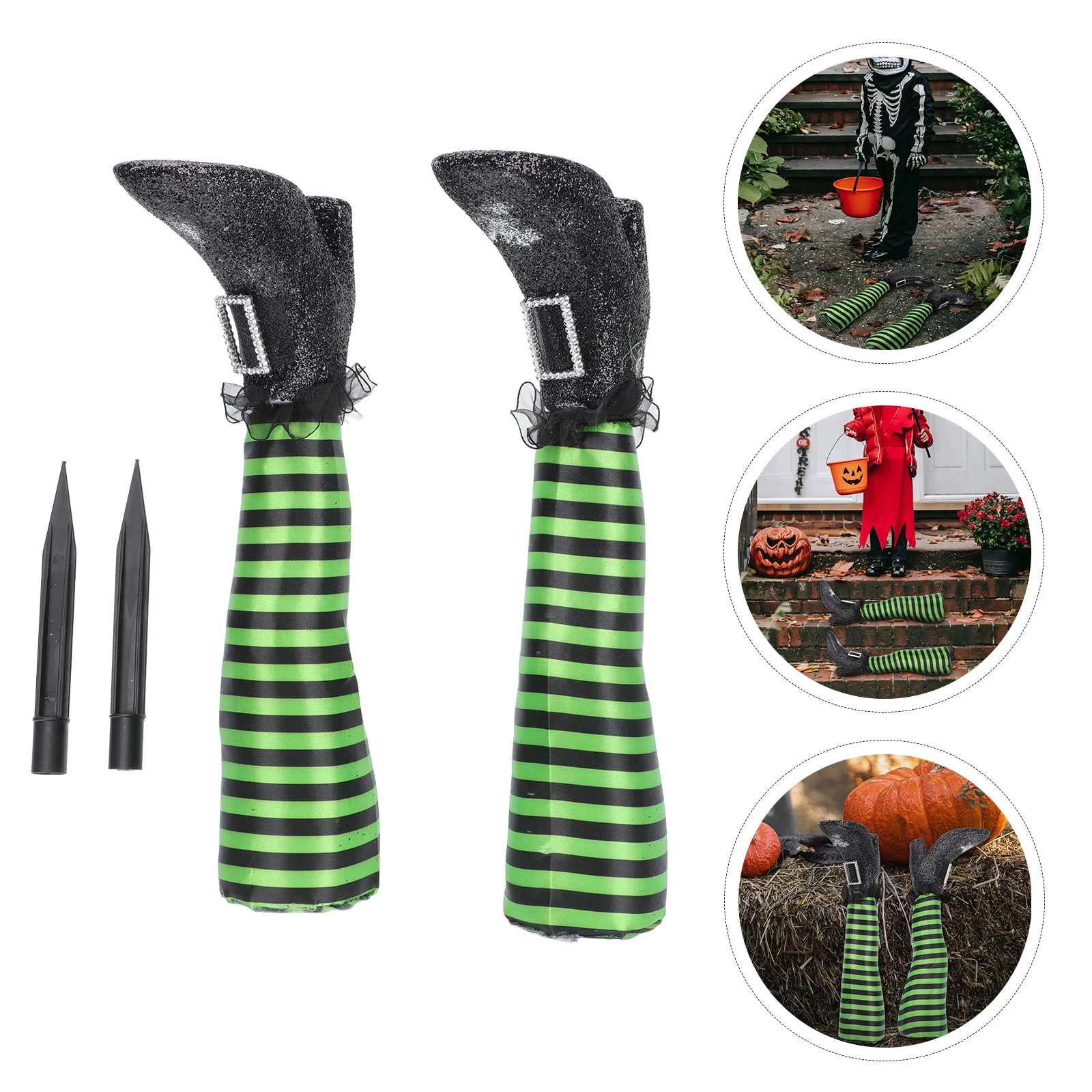 

Home Decoration Decorative Prosthetics Garden Wood Pile Halloween Wicked Witch Leg Yard Adornment Party Ornament Lawn
