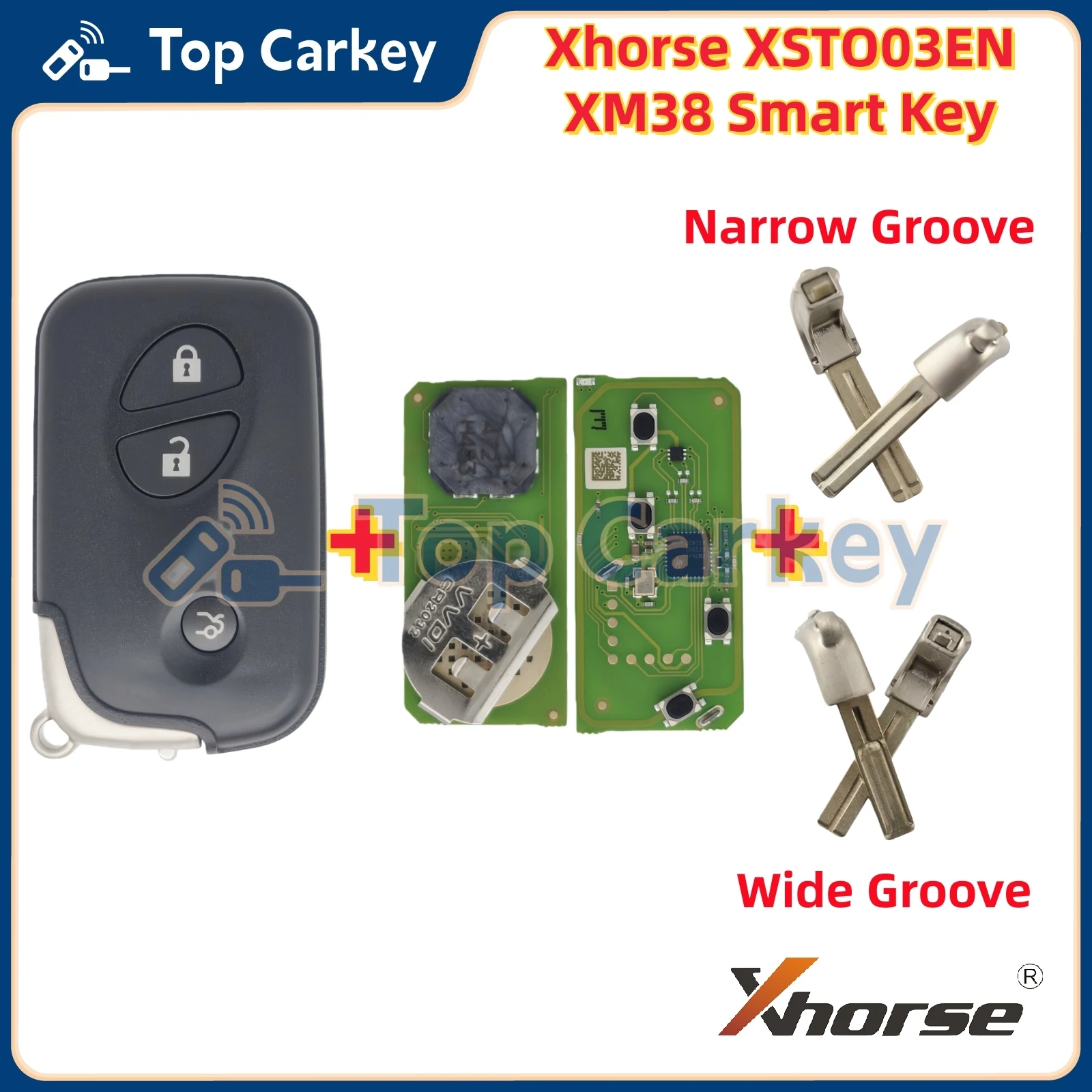 

Xhorse XSTO03EN VVDI XM38 Смарт-ключ с поддержкой 4D 8A 4A Чип с корпусом ключа для Toyota Lexus GS IS ES RZ CX CT NX RX GX RC LC LS LX