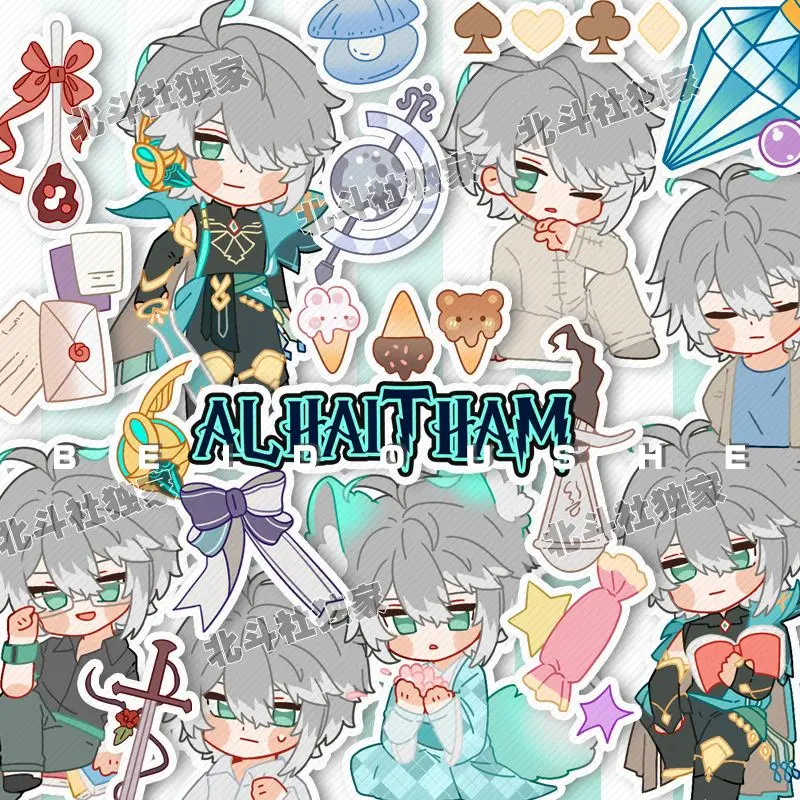 

Al Haitham Kaveh Sticker Anime Genshin Impact Stationery Stickers Cartoon Creative Water Proof Student School Supplies Decor