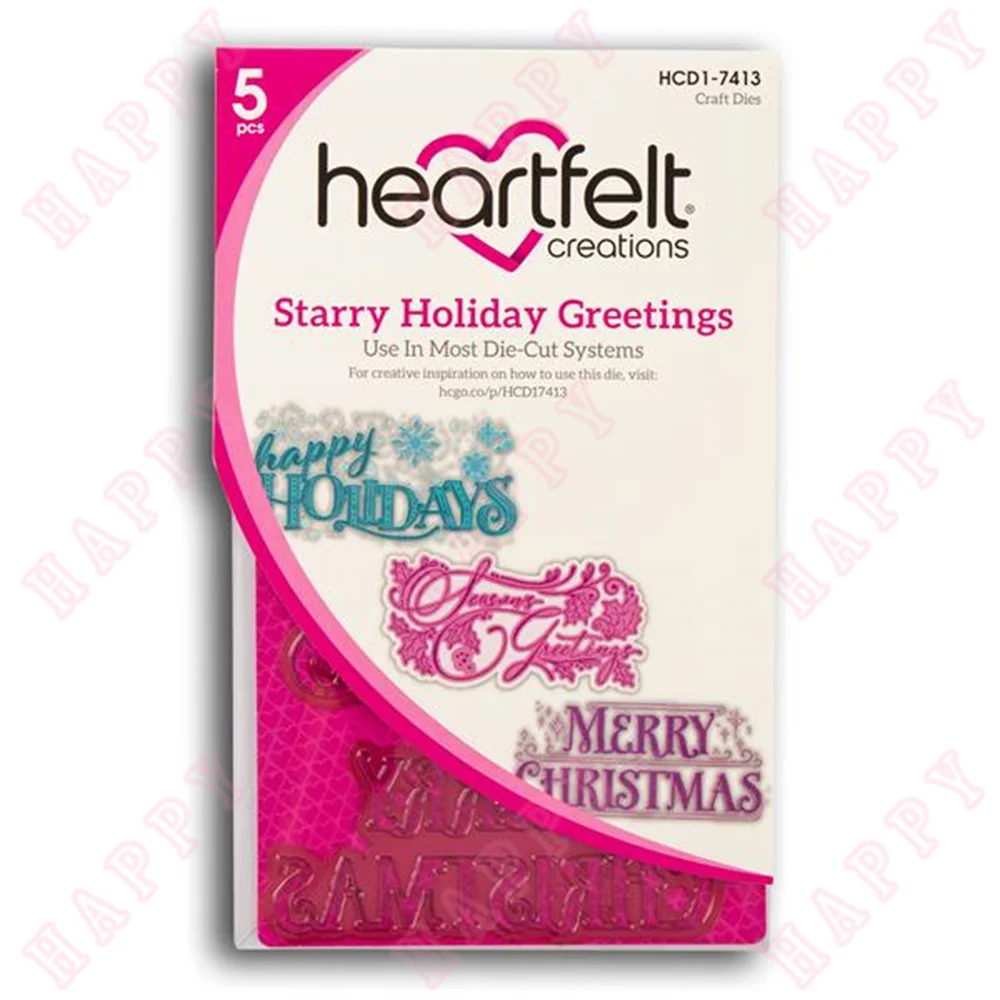 

Starry Holiday Greetings Metal Cutting Dies And Stamps Scrapbooking DIY Diary Decoration Paper Handmade 2022 Embossing New Mould