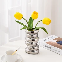 light luxury ceramic vase decoration creative living room tv cabinet porch home decor tulip flower arrangement flower bottle