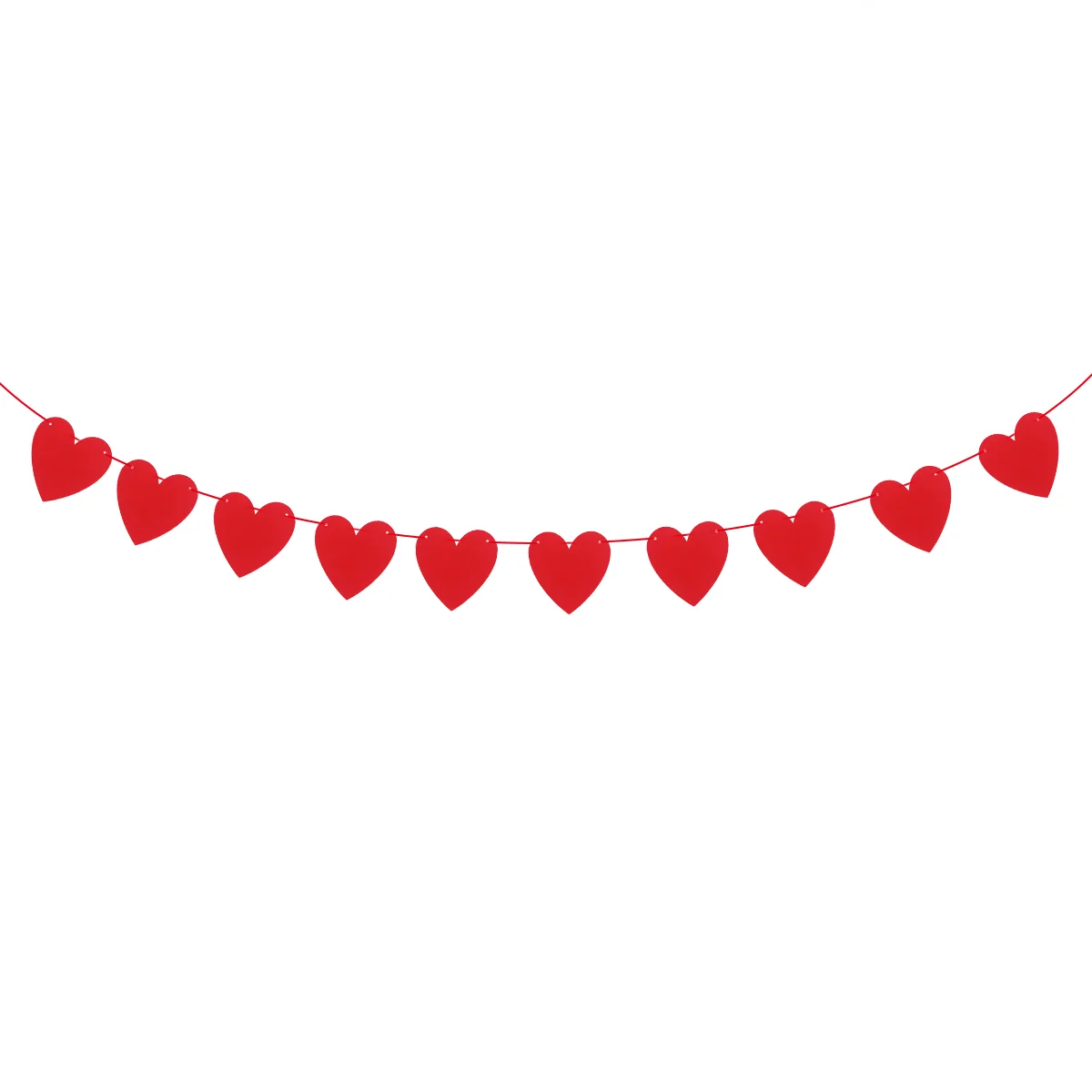 

Hanging Decor Red Love Heart Bunting Banners Supplies Bridal Marriage Proposal