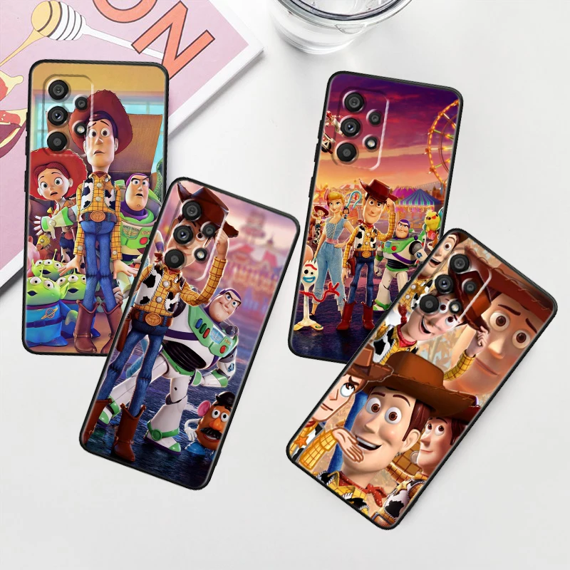 

Disney Toy Story Cartoon For Samsung Note 20 10 Ultra Plus A31 A8 A14 J6 A12 A5 A70 A7 A34 A25 A04 A24 5G Black Back Phone Case