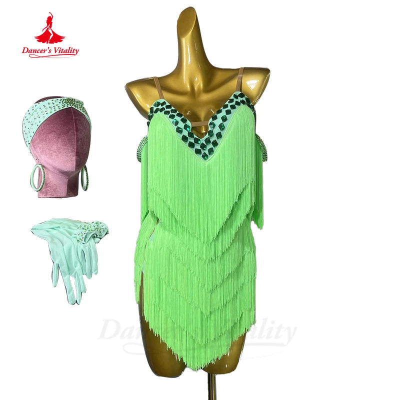 Платье для соревнований по латиноамериканским танцам, костюм для арт-экзамена, профессиональная работа, ча-лунба, цветочный костюм для латинских танцев, юбки Tassek