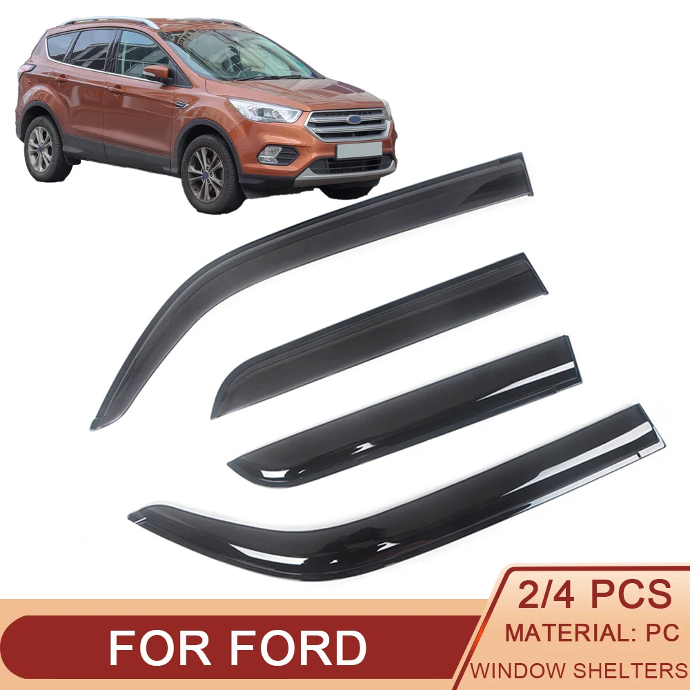 For Ford Flex Freestar Kuga C-MAX CROWN VICTORIA Galaxy Auto Side Window Wind Deflectors Visor Black Rain Guard Door Ventvisor |