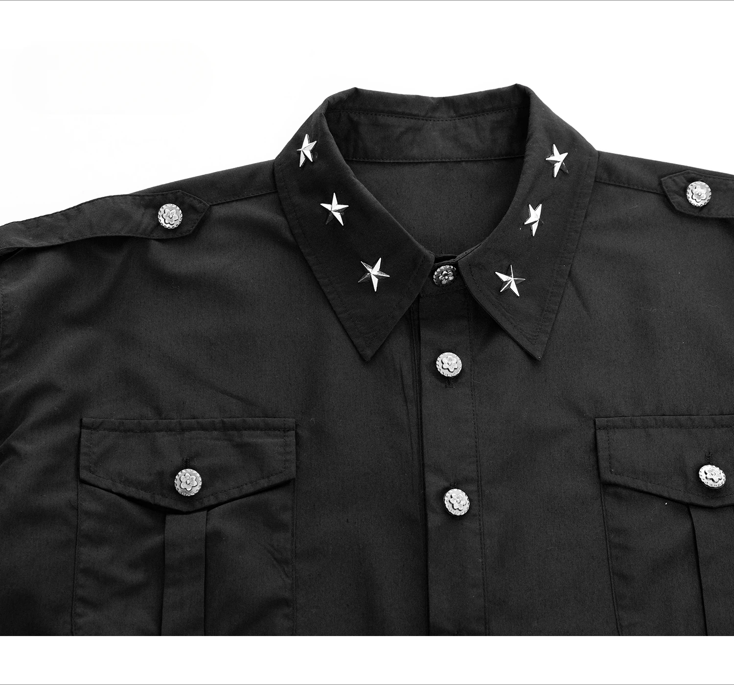 Блузка женская в готическом стиле с металлическими заклепками модная свободная