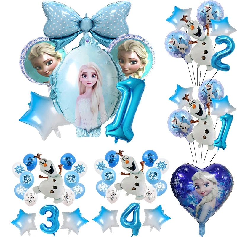 

Disney Olaf Balloon Cartoon Frozen Elsa Anna Snow Queen Princes Foil Balloons Baby Shower Birthday Party Decorations Kids Toy