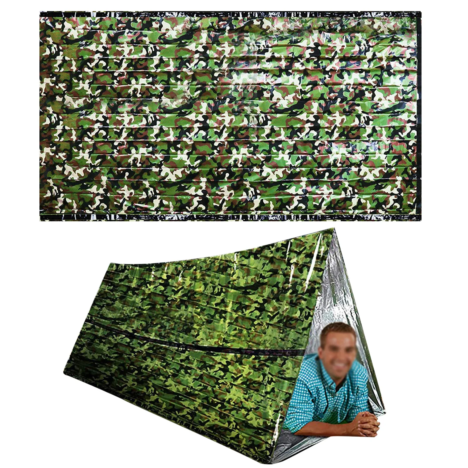 

Thermal Blanket For Outdoor Camouflage Sleeping Bag Portable Bivy Sack For Outdoor Portable Survival Gear And Equipment With
