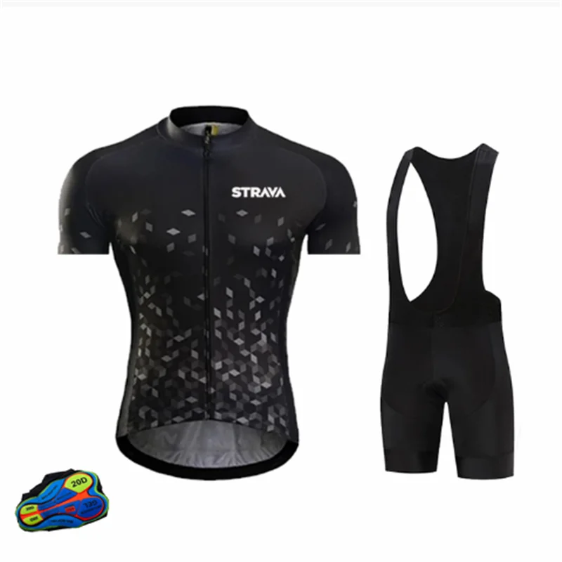 

STRAVA Fashion Bike Clothing/Bicycle Suit/cycling Jersey Men Customized Sets Custom Printing High Quality Men's Cycling Uniform