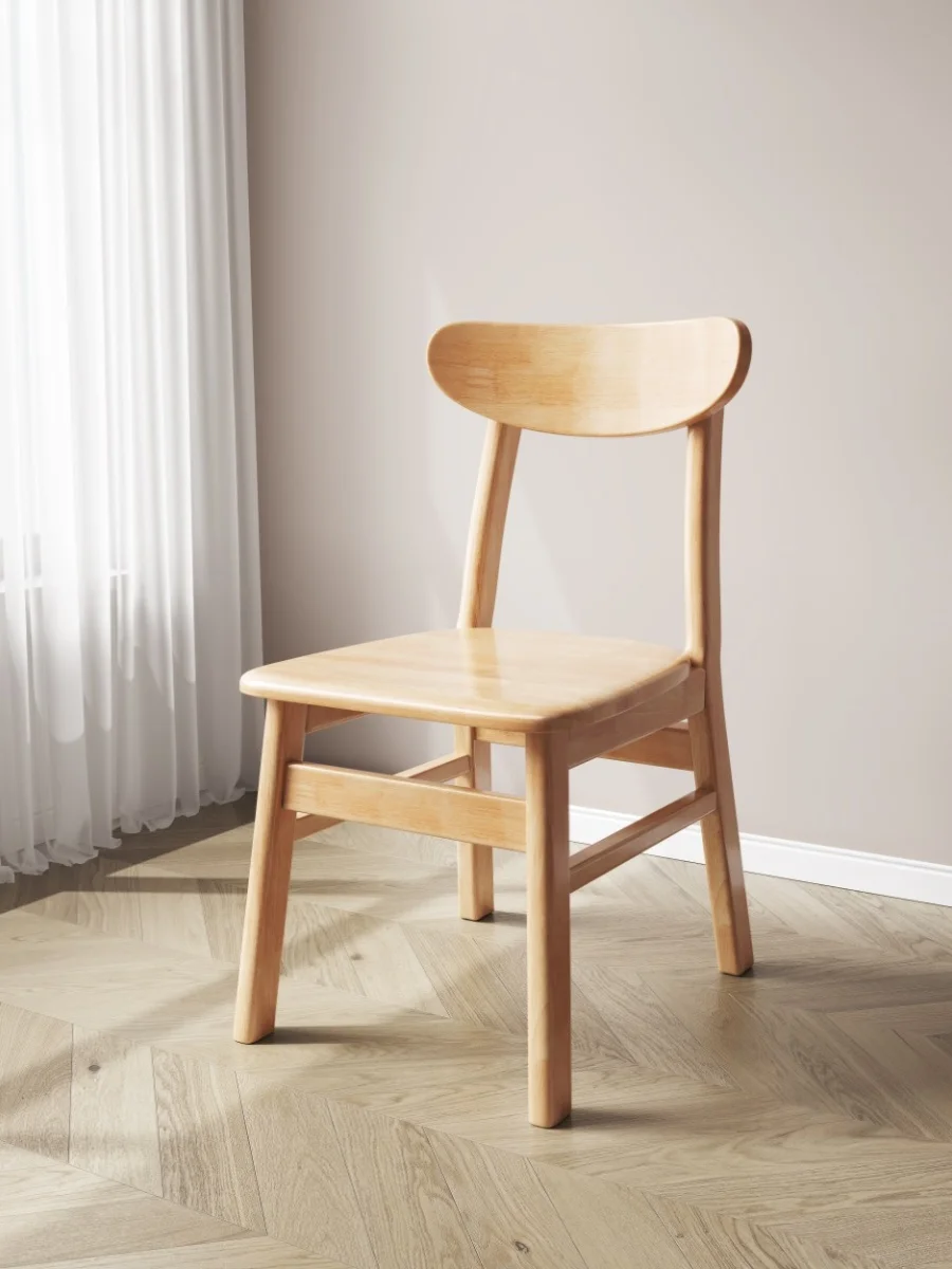 

Современный скандинавский стул-бабочка, простой обеденный стул из массива дерева, обеденный стул из резины и дерева для дома, обеденный стул из чистого массива дерева