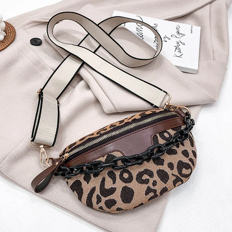 

Luxury Waist Bags Hip pack Women Chain Fanny pack Fashion Canvas Crossbody Chest Bags Brand Designer Female Belt Bag Waist packs