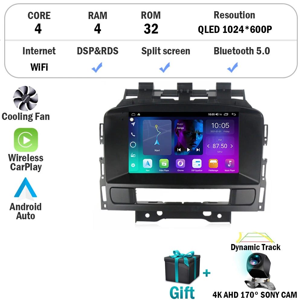 

Автомагнитола Carplay на Android 14 для Buick Excelle GT XT Opel Astra J 2011 2012 2013 2014