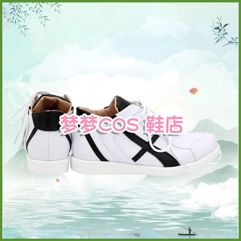 Haikyuu Kotaro Bokuto Костюмные белые кроссовки ручной работы из искусственной кожи