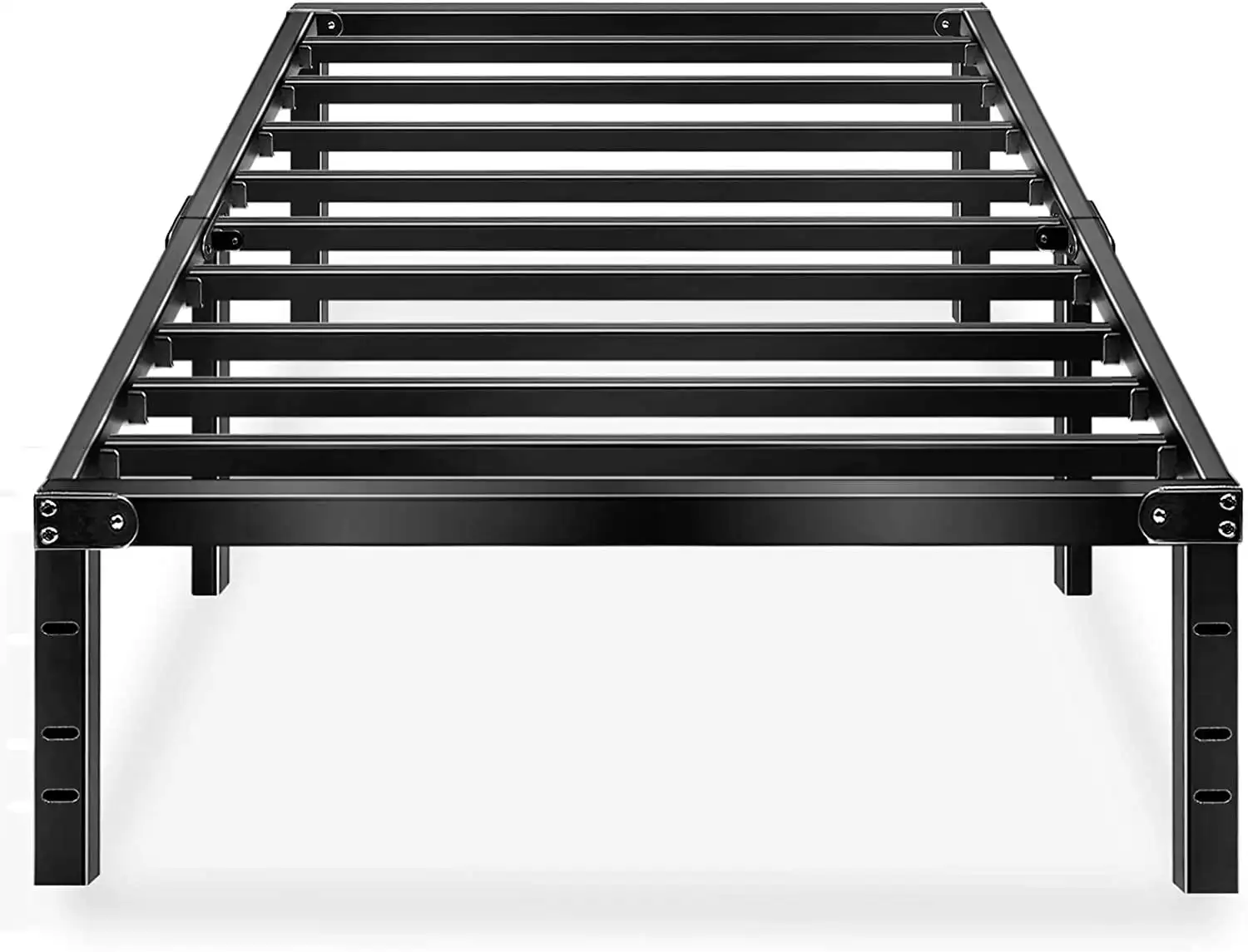 

HAAGEEP Twin Platform Bed Frame No Box Spring Needed with Storage 14" High Metal Bedframes Black