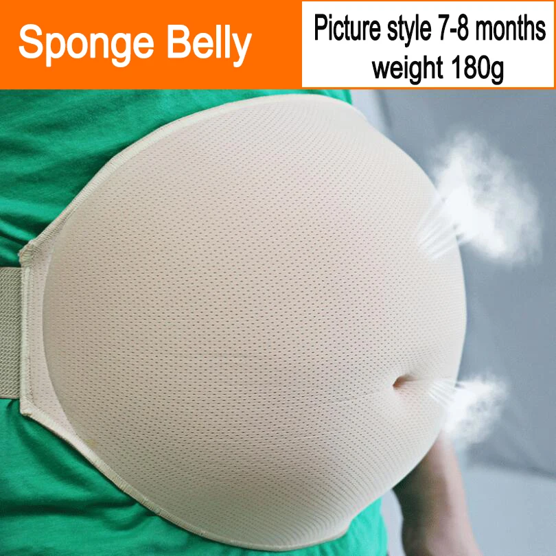 Artificial Fake Belly Prosthesis Sponge Pregnancy Light Breathable Fake Belly Pregnant Surrogacy for Male and Female Actors