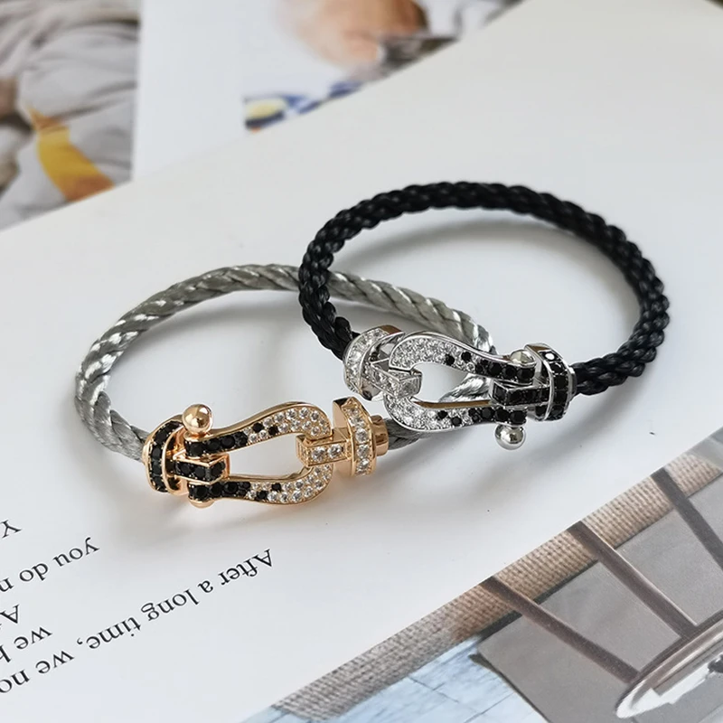 

Classic Horseshoe Buckle Knot Bracelet Men's and Women's Lucky Guardian Bangles Paris Fashion Jewelry Lovers Anniversary Gift