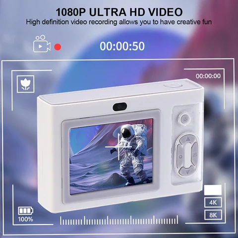 Детская цифровая умная камера CCD 1080P 48MP Детская камера с 4-кратным зумом и двумя объективами IPS-экран для мальчиков и девочек, подарок для подростков