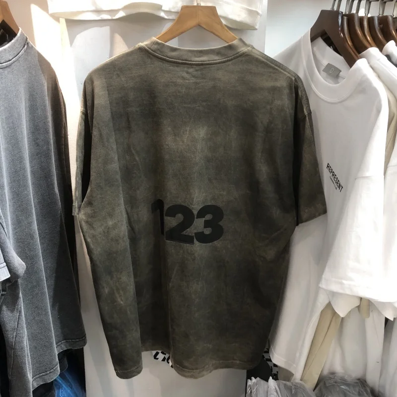 

Качественные стильные женские рубашки с рисунком Tie Dye, модель 123 года, футболка большого размера из тяжелого материала, мужская одежда