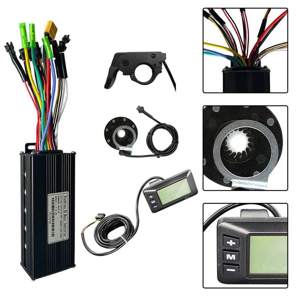 

Throttle Brake Kit E-Bike Controller 24/36/48V 30A 750/1000W 720g/Set LCD GD01 Display MTB/Bicycle/Scooter Brand New