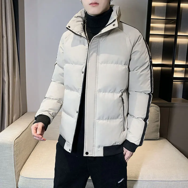 UYUK Men Hip Hop Padded Bomber Jacket Coat Streetwear Graffiti Jacket Parka Cotton Harajuku Winter Down Jacket Coat Outwear