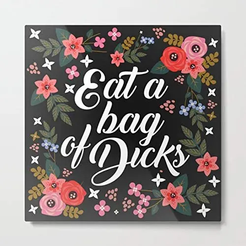 

Съешите мешочек, забавная симпатичная агрессивная цитата, ретро винтажная жестяная барная вывеска, деревенский Декор для дома 8x8 дюймов