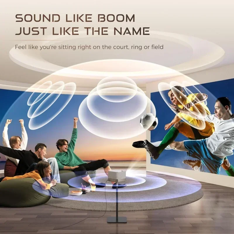 Умный проектор 4K с Wi-Fi и Bluetooth 3D Аудио DoIby динамики 36 Вт автофокус