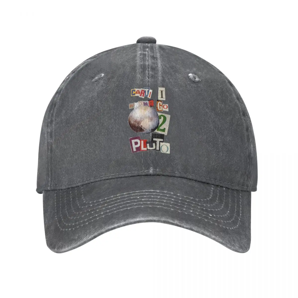 

Vintage Playboi Carti I Wanna Go To Pluto Baseball Cap Men Women Distressed Denim Headwear Workouts Adjustable Fit Hats Cap