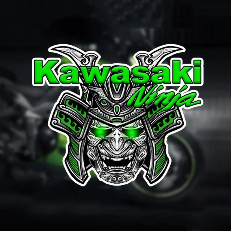 

2PCS Kawasaki Motorcycle Car Body Machine Cover Helmet Heavy Locomotive Modification Enthusiasts Ghost Samurai Stickers