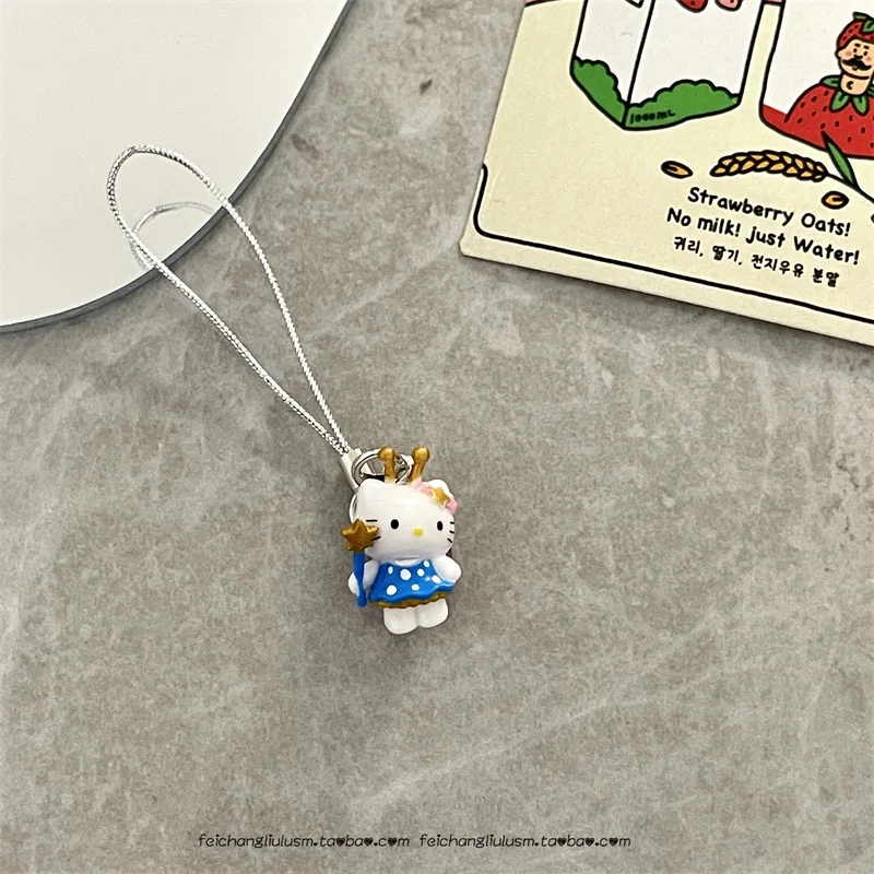 1 Набор подвеска для телефона Hello Kitty Sanrio аниме Kawaii веселая Женская брелок