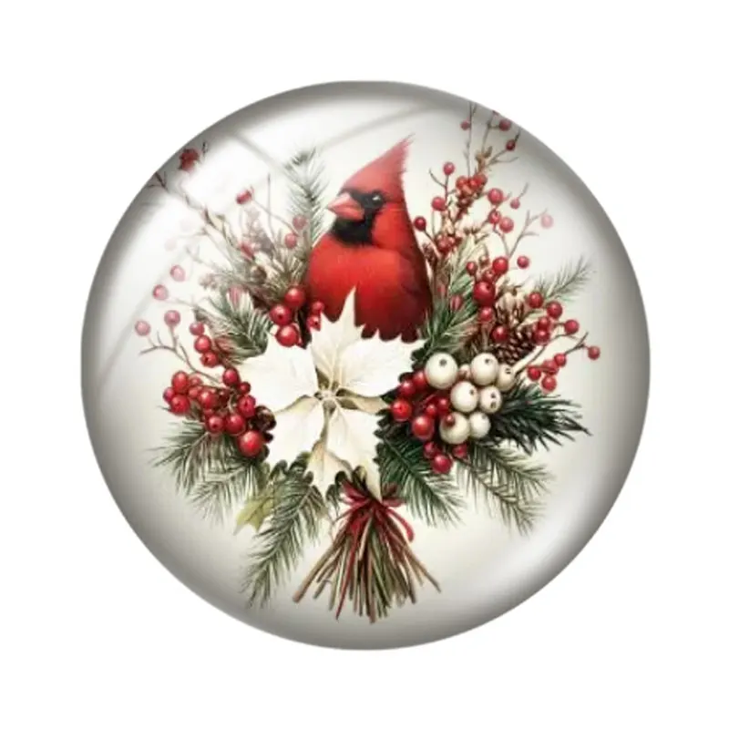 Cardinal Рождественский цветочный микс Clipart 12 мм18 мм20 мм25 мм Круглый фотостекло кабошон demo с плоской задней частью Изготовление выводов Браслет (art.: 3920ccab46d23) - 3920ccab46d23