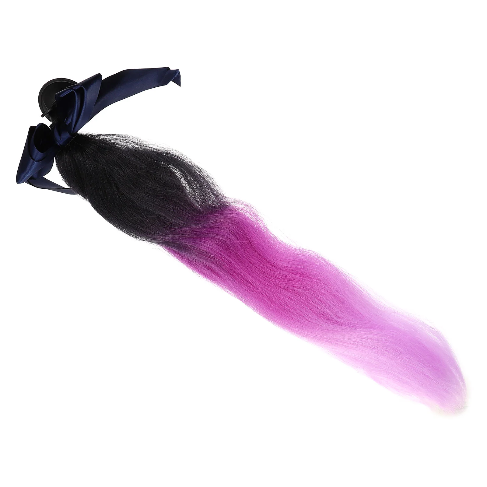 

Sucker Hair Replaceable Motorcycle Ponytail Decorative Hair Locomotive Horse Tail