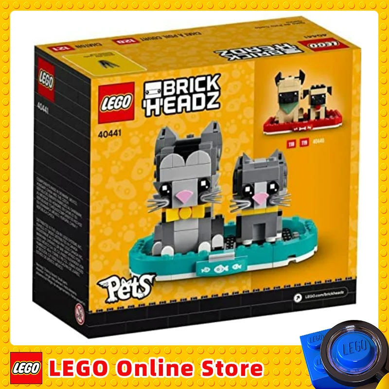 

Lego BrickHeadz Pets Dogs, Cats, Fish, Birds or Hamsters (Choose Pet) (Shorthair Cat 40441)