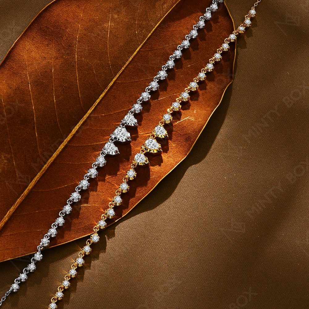 MINTYBOX S925 стерлингового серебра муассанит змея D VVS1 лабораторный бриллиант 18 К