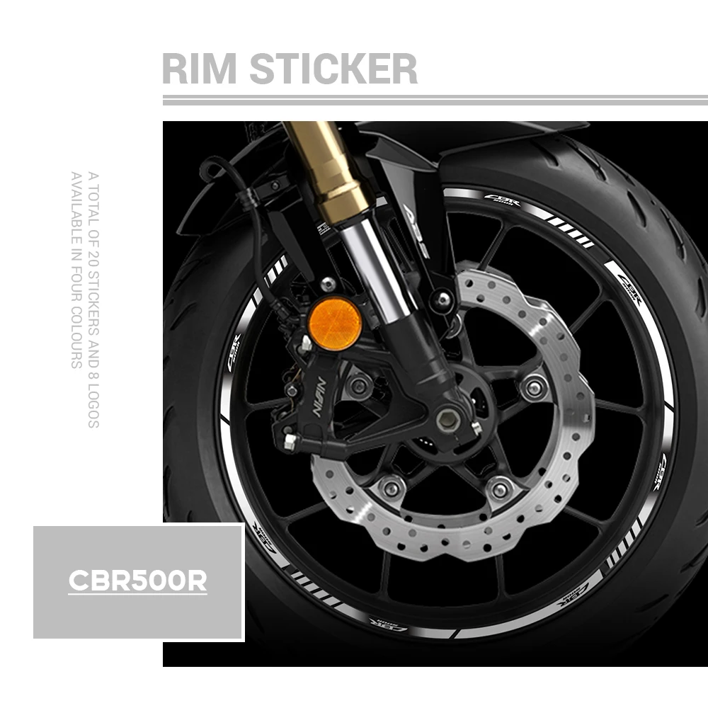 

Motorcycle custom stickers tire inner ring reflective wheel stickers decal moto stripes tape for HONDA CBR500R cbr500r cbr 500r