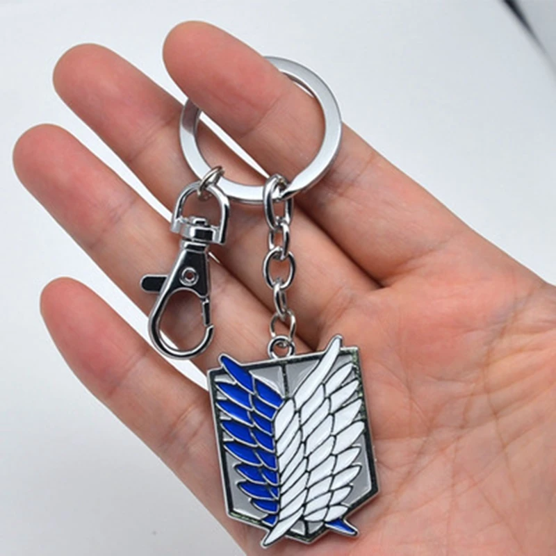 

Attack on Titan Freedom Wing Pendant Keychain Bookbag Male Anime Peripheral Jewelry Small Gift Multiple Colors Funny Survey Corp