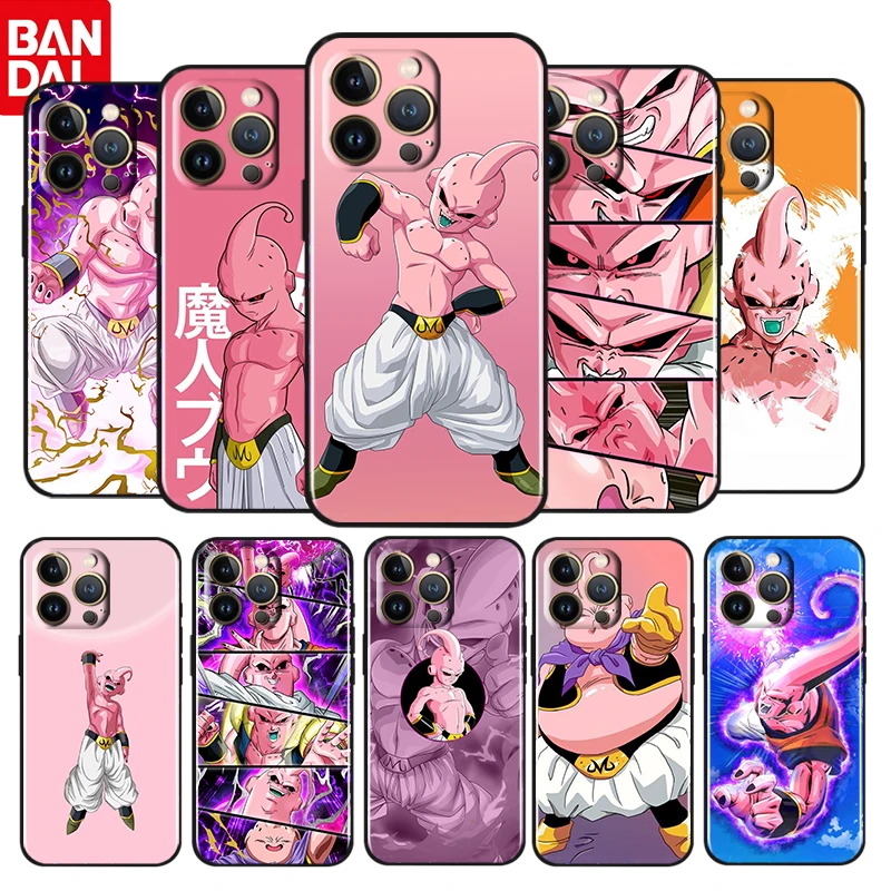 

Anime Dragon Ball Buu For Apple iPhone 13 12 11 Pro Max Mini XS Max X XR 6 7 8 Plus 5S SE2020 TPU Soft Silicone Black Phone Case
