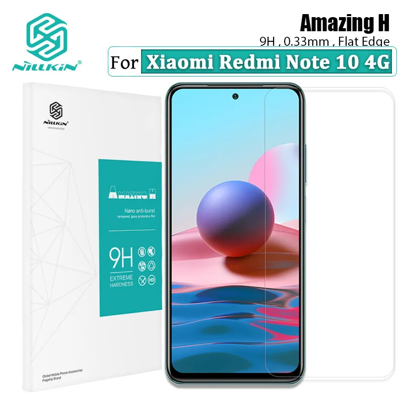 

Nillkin Tempered glass for Xiaomi Redmi Note 10 4G / Redmi Note 10S Screen Protectors H 0.33MM Explosion-Proof Protective Film