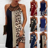 2022 spring and summer ethnic style positioning printing mesh belt sleeveless casual dress womens clothing