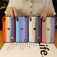 fashion rainbow wristband phone case for vivo v15 v11i y93 y95 x23 x27 x20 y9s y85 v11 pro y50 x50pro y20 soft tpu cover
