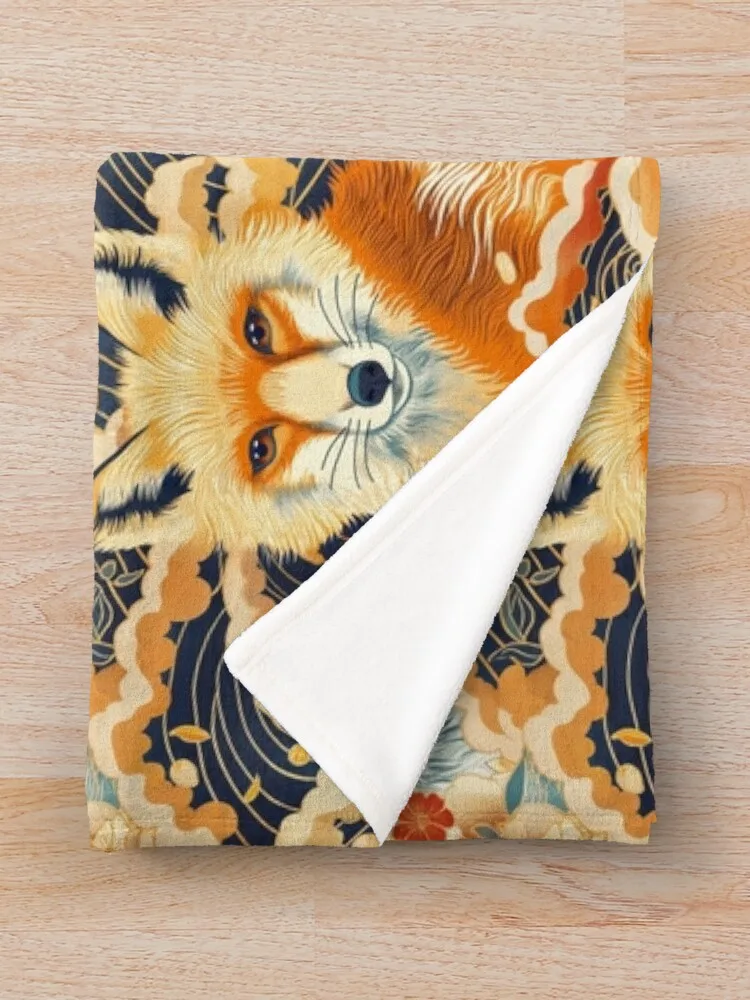 Потрясающее очарование - бесшовное одеяло с узором Furoshiki дизайнерское диван