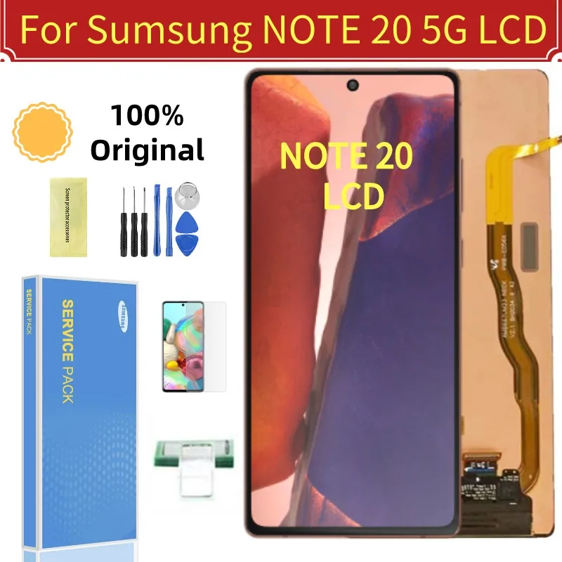 100%Original 6.7''AMOLED LCD Screen For Samsung Galaxy Note20 5G LCD Display Touch Screen Digitizer For note 20 N980 N980F N980B
