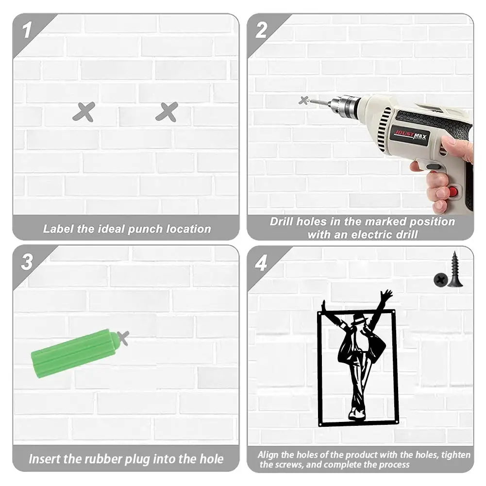 Металлическая Настенная Танцевальная Фигурка Минималистичная Линия Для