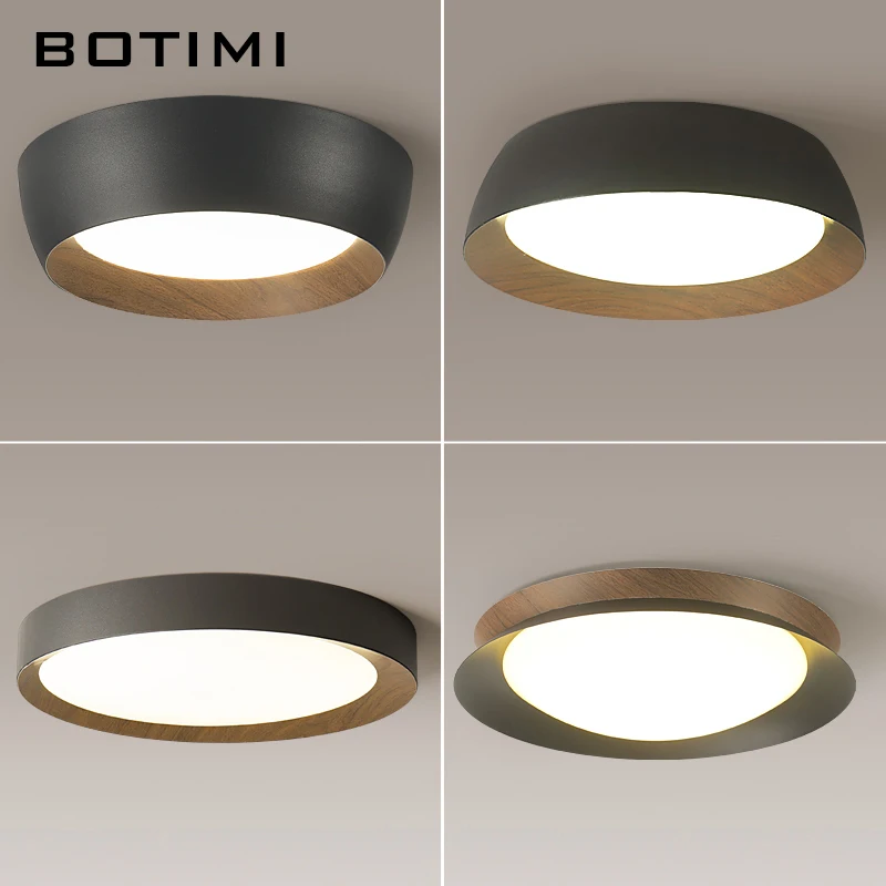 

Современный круглый светодиодный потолочный светильник BOTIMI для спальни, 40 см, 50 см