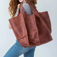 single shoulder bag large capacity bags female soft leather handbag tote pu big travel women handbags shoulder female totes