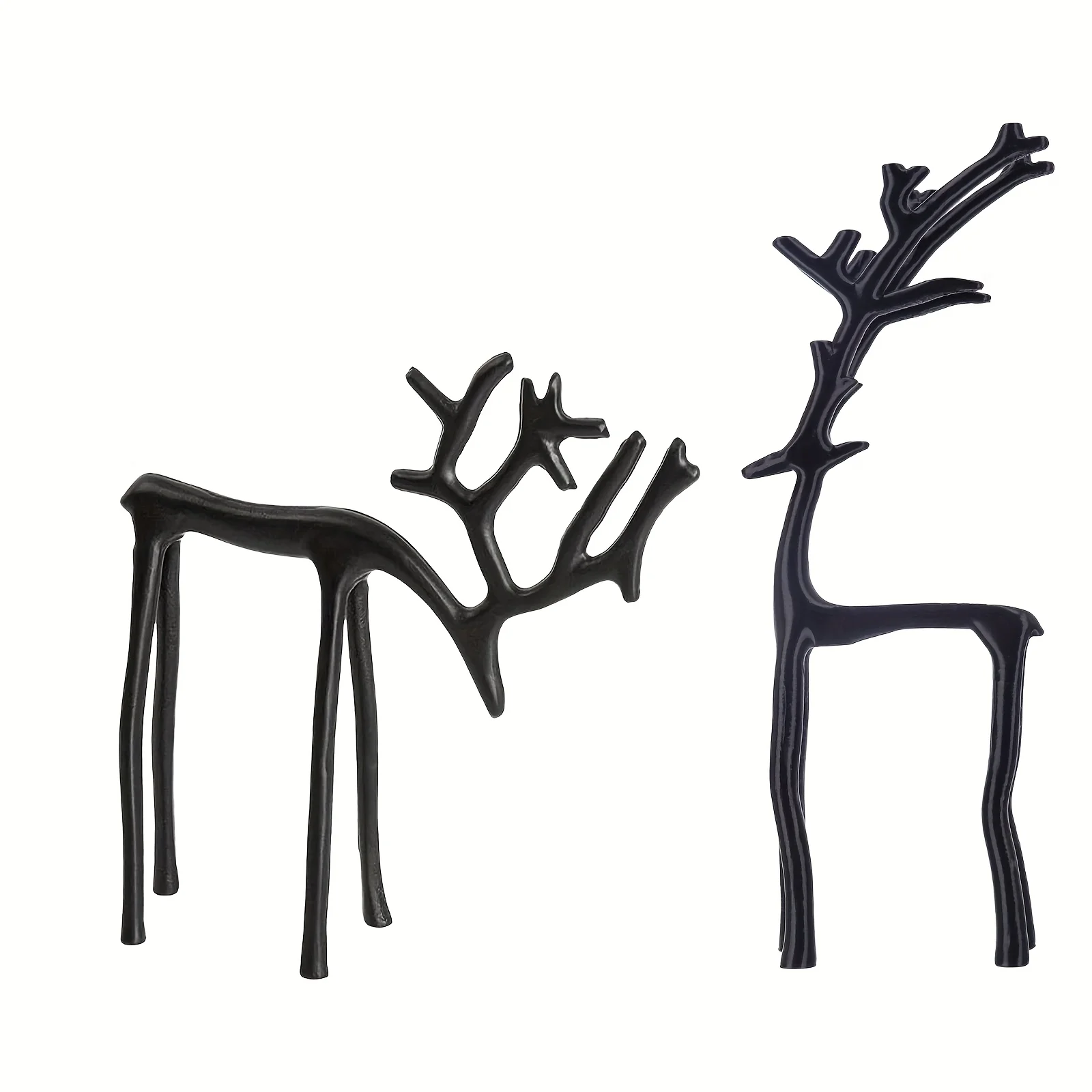 Металлическая статуэтка оленя из меди и латуни