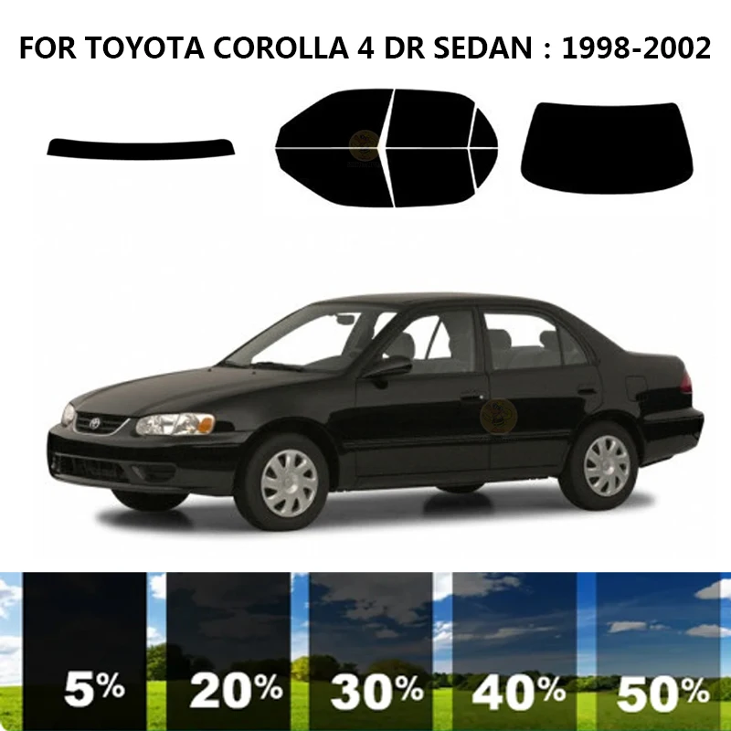 

Нанокерамическая Автомобильная УФ-пленка Precut для окон, автомобильная оконная пленка для TOYOTA COROLLA E110 4 DR SEDAN 1998-2002