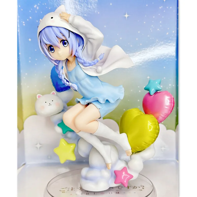 Фото Фигурка аниме Chino Kafu Tippy Is The Order A Rabbit Hoodie Фигурка Коллекционная игрушка Настольный декор для фанатов Подарок на день рождения ﻿ №3
