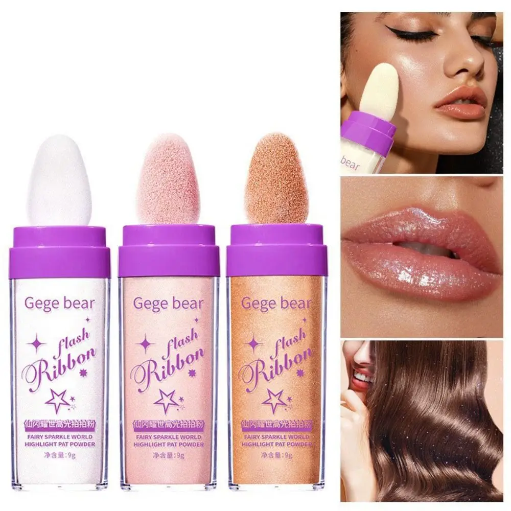 

Portable Highlight Stick Facial Shimmer Contour Blush Powder Body Highlighter Pearlescent Glitter Body Glitter Cosmetic Tool
