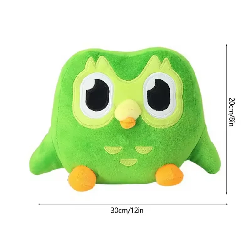 Зеленая плюшевая игрушка Duolingo Owl Duo Plushie Of The мультяшная аниме-кукла с совой мягкая