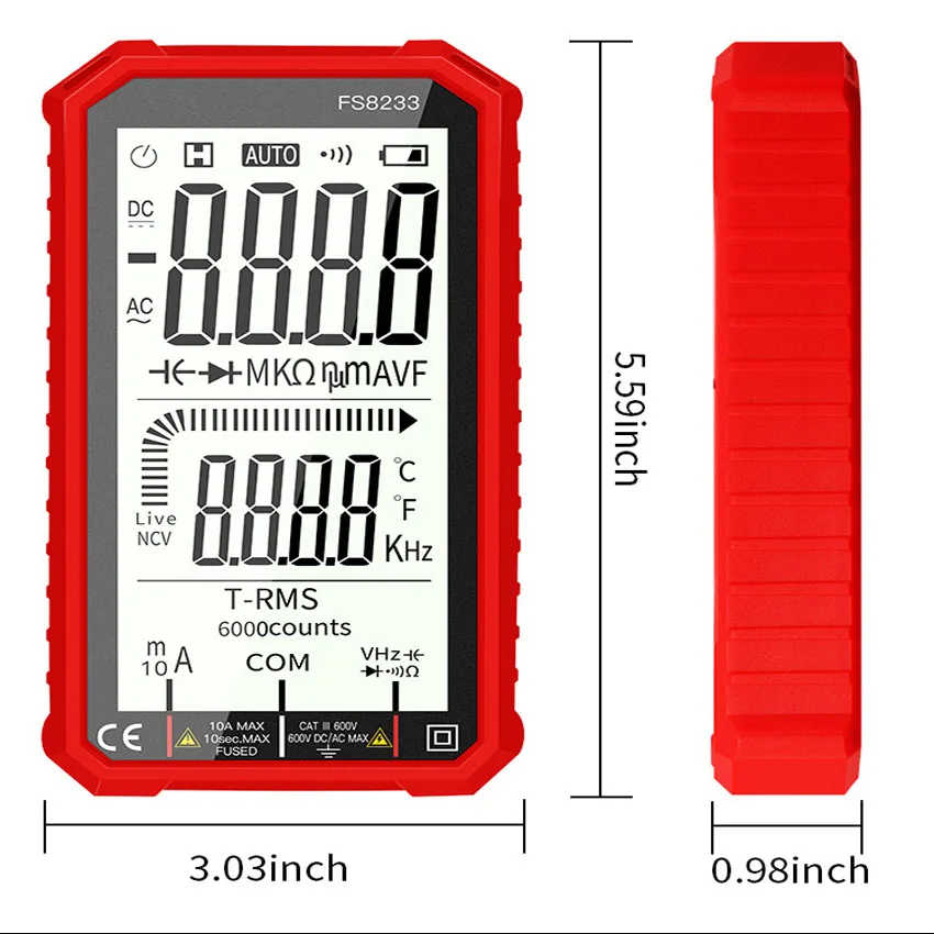 Портативный универсальный измеритель напряжения и тока с большим экраном